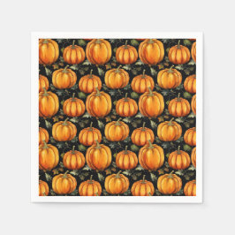 Serviette En Papier motif citrouille