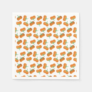 Serviette En Papier Motif citrouille Automne Automne Orange Vert