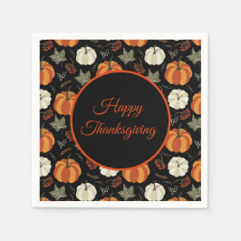 Serviette En Papier Motif Citrouille d'automne Thanksgiving