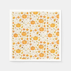 Serviette En Papier Motif Citrouille mignon   Thanksgiving