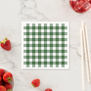 Serviette En Papier Motif classique vert et blanc