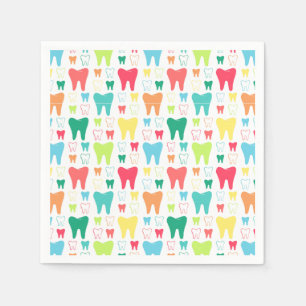 Serviette En Papier Motif coloré de dents