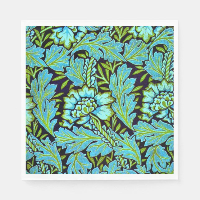 Serviette En Papier Motif d'Anemone par William Morris, (Devant)