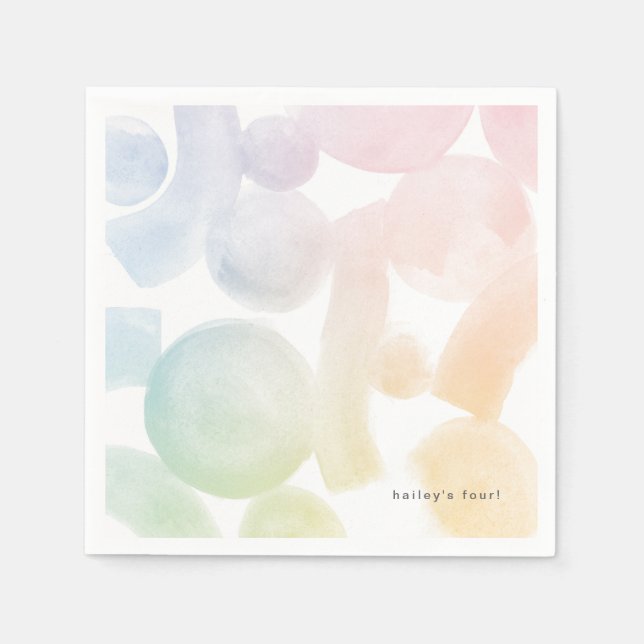 Serviette En Papier Motif d'aquarelle (Devant)