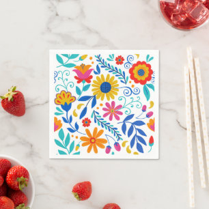 Serviette En Papier Motif d'art populaire mexicain