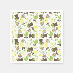 Serviette En Papier Motif de Baby shower neutre