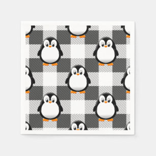 Serviette En Papier Motif de balle de football en noir blanc et gris