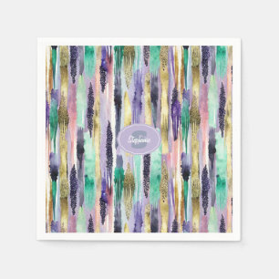 Serviette En Papier Motif de brosse vertical dynamique (1)