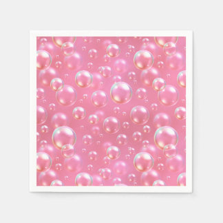 Serviette En Papier Motif de bulles roses
