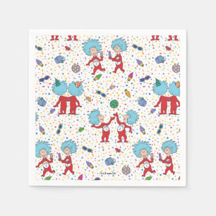 Serviette En Papier Motif de célébration de Chose Un Chose Deux