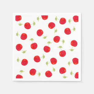 Serviette En Papier Motif de cerise aquarelle