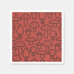 Serviette En Papier Motif de champignons