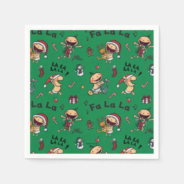 Serviette En Papier Motif de chansons pour bébés (Devant)