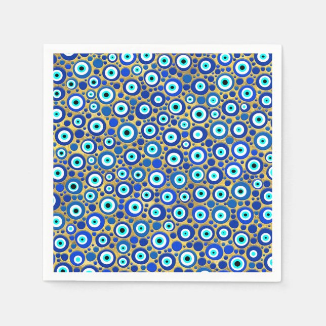 Serviette En Papier Motif de charme pour les yeux mal (Devant)