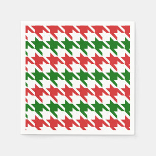 Serviette En Papier Motif de cheminée de Noël rouge et vert