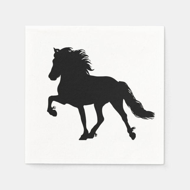 Serviette En Papier Motif de cheval islandais (Devant)
