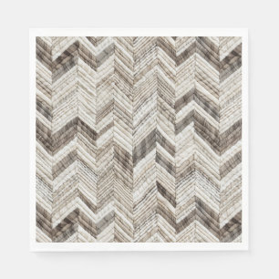 Serviette En Papier Motif de chevron crème, cosy