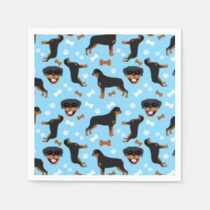 Serviette En Papier Motif de chien Rottweiler Rotties