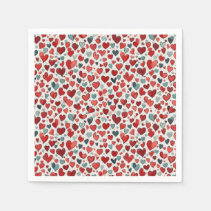Serviette En Papier Motif de coeur