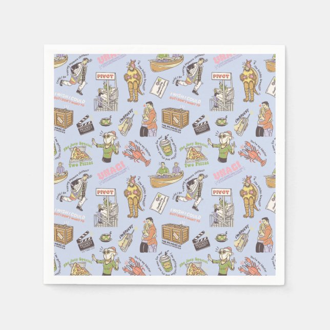 Serviette En Papier Motif de dessin animé coloré FRIENDS™ (Devant)
