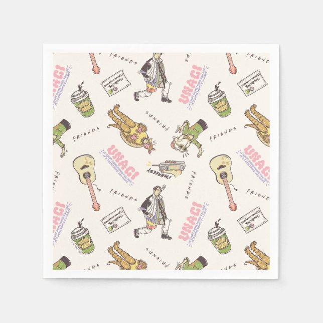 Serviette En Papier Motif de dessin animé Tan FRIENDS™ (Devant)