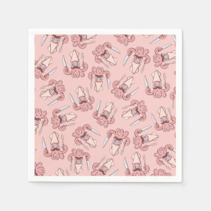 Serviette En Papier Motif de dessin de chef calmar