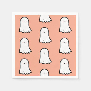 Serviette En Papier Motif de fantôme mignon d'Halloween