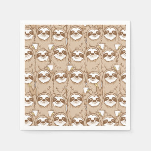 Serviette En Papier Motif de fentes et café