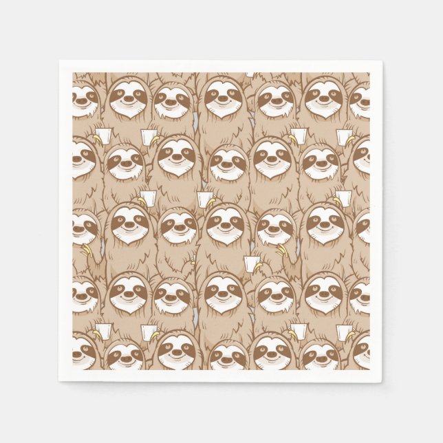 Serviette En Papier Motif de fentes et café (Devant)