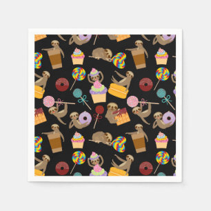 Serviette En Papier Motif de festins de bonbon à paresse