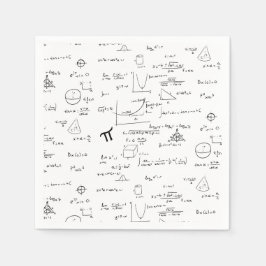Serviette En Papier Motif de formules graphiques d'équations mathémati