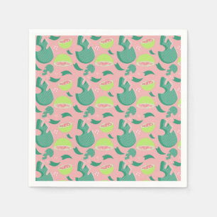 Serviette En Papier Motif de fruit vert rose de guavave verdure
