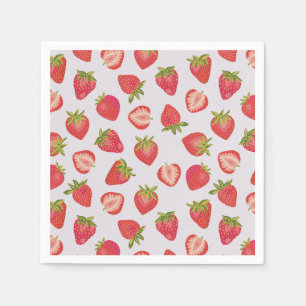 Serviette En Papier Motif de fruits de fraise d'été