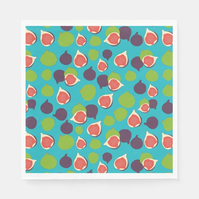 Serviette En Papier Motif de fruits d'été à la fibre méditerranéenne (Devant)