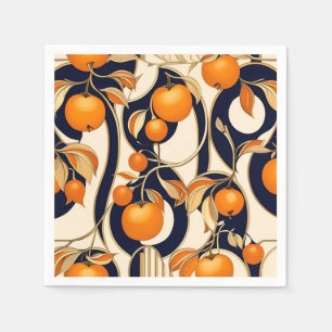 Serviette En Papier Motif de fruits persimmon Art déco
