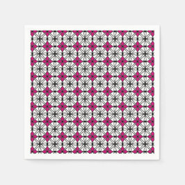 Serviette En Papier Motif de géométrie rose