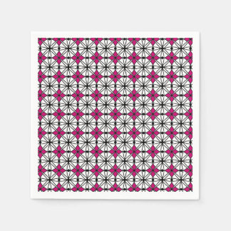 Serviette En Papier Motif de géométrie rose