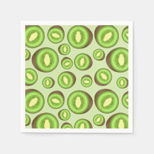Serviette En Papier Motif de kiwi vert et marron