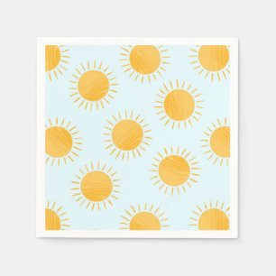 Serviette En Papier Motif de la journée du Doodle Sunshine