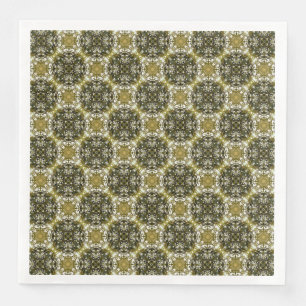 Serviette En Papier Motif de la nature urbaine verte et blanche