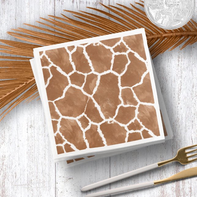 Serviette En Papier Motif de la peau de girafe selle Brown ID1152 (Créateur téléchargé)