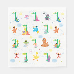 Serviette En Papier Motif de la rue Sésame du dimanche