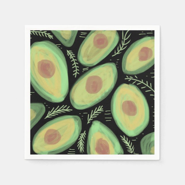 Serviette En Papier Motif de la salade de tomate Avocado (Devant)