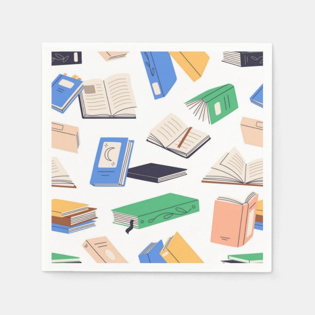 Serviette En Papier Motif de livre (Devant)