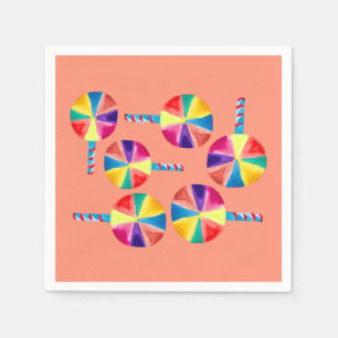 Serviette En Papier Motif de lollipops colorés