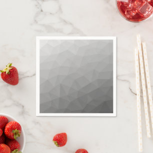 Serviette En Papier Motif de maille géométrique à dégradé gris