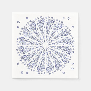 Serviette En Papier Motif de mandala bleu