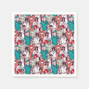 Serviette En Papier Motif de médecin et de chirurgien
