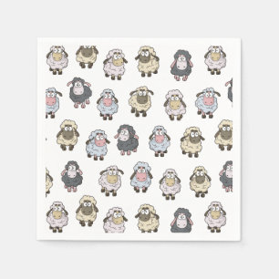 Serviette En Papier Motif de mouton