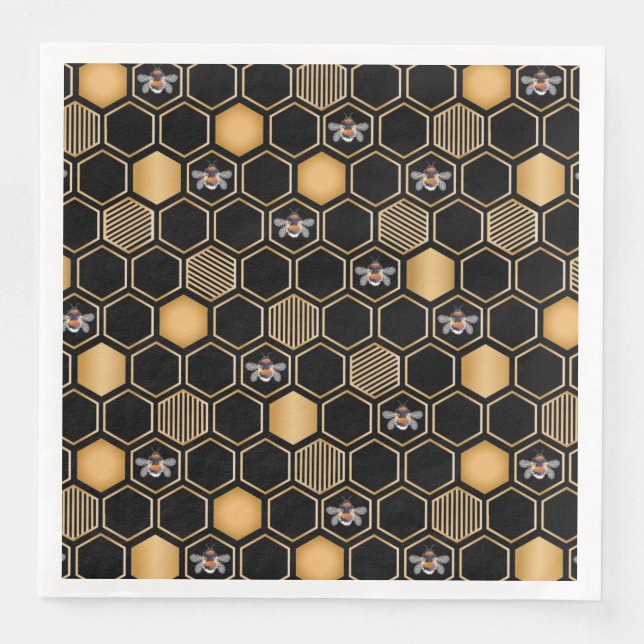 Serviette En Papier Motif de nid d'abeille (Devant)